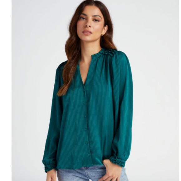 Elegant Teal Blouse for Women - Picture 1 of 6